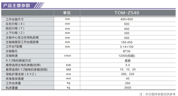 GZ540参数